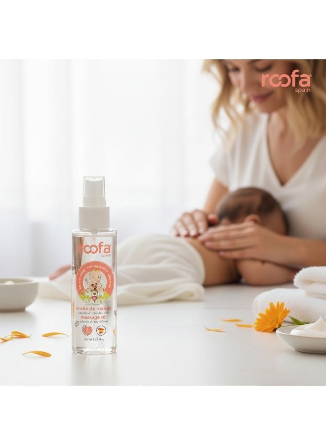 Roofa Spain Mom & Baby Oil with Calendula & Sweet Almond for Newborns & babies with Sensitive skin 100ml - Image 3